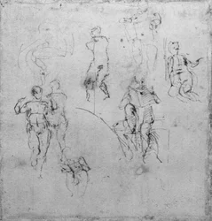 Studi di figure per le Lunette del soffitto della Cappella Sistina, c.1511